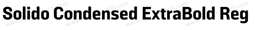 Solido Condensed ExtraBold Regular字体转换